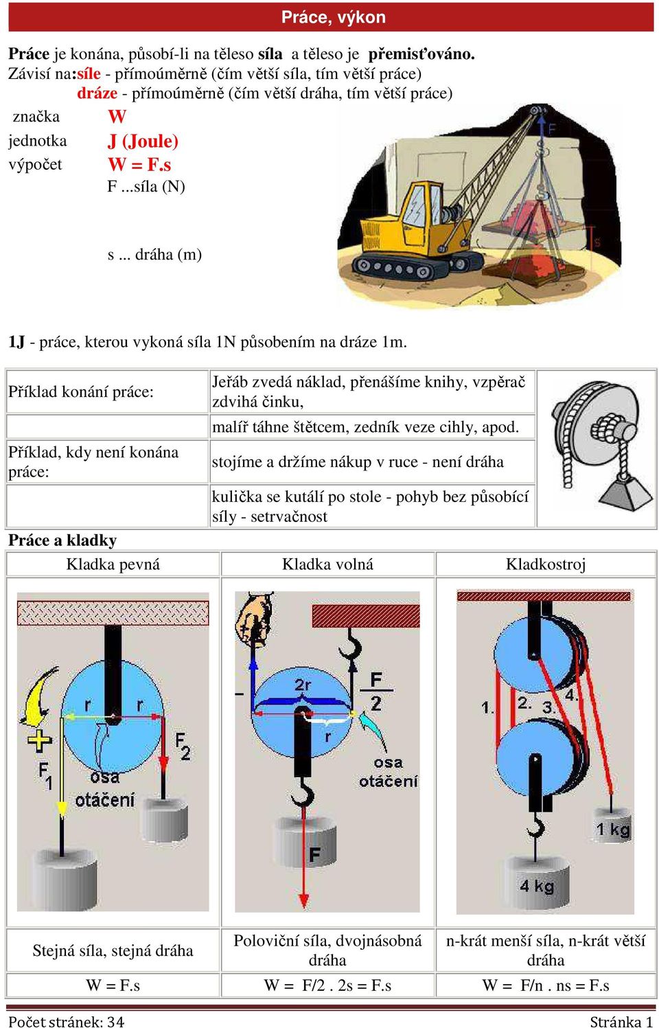 .. dráha (m) 1J - práce, kterou vykoná síla 1N působením na dráze 1m.