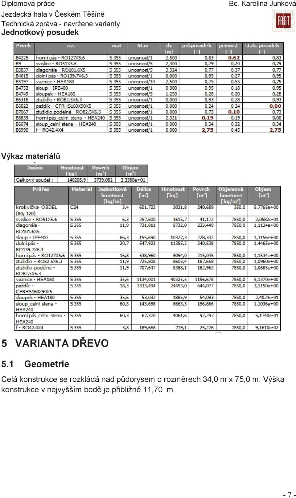 1 Geometrie Celá konstrukce se rozkládá nad pdorysem o