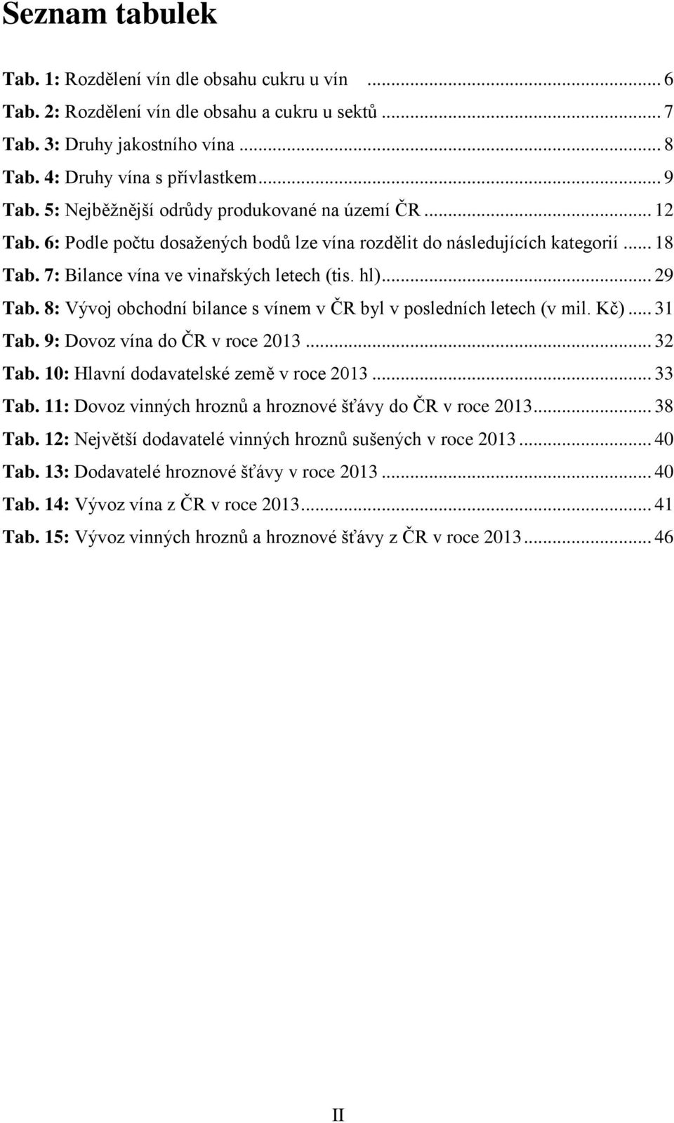 8: Vývoj obchodní bilance s vínem v ČR byl v posledních letech (v mil. Kč)... 31 Tab. 9: Dovoz vína do ČR v roce 2013... 32 Tab. 10: Hlavní dodavatelské země v roce 2013... 33 Tab.