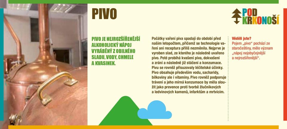 Nejprve je vyroben slad, ze kterého je následně uvařeno pivo. Poté probíhá kvašení piva, dokvašení a zrání a následně již stáčení a konzumace.