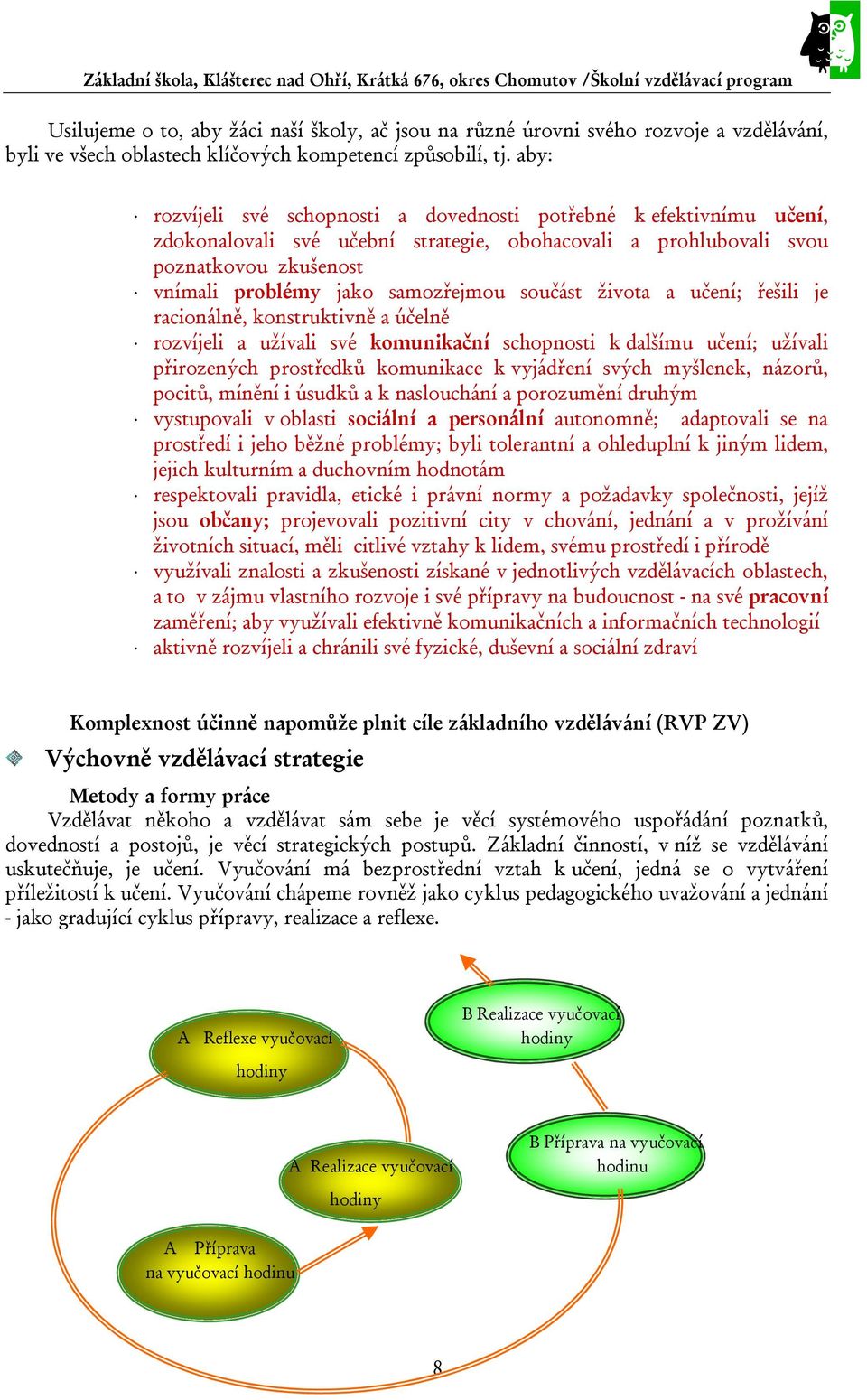 součást života a učení; řešili je racionálně, konstruktivně a účelně rozvíjeli a užívali své komunikační schopnosti k dalšímu učení; užívali přirozených prostředků komunikace k vyjádření svých