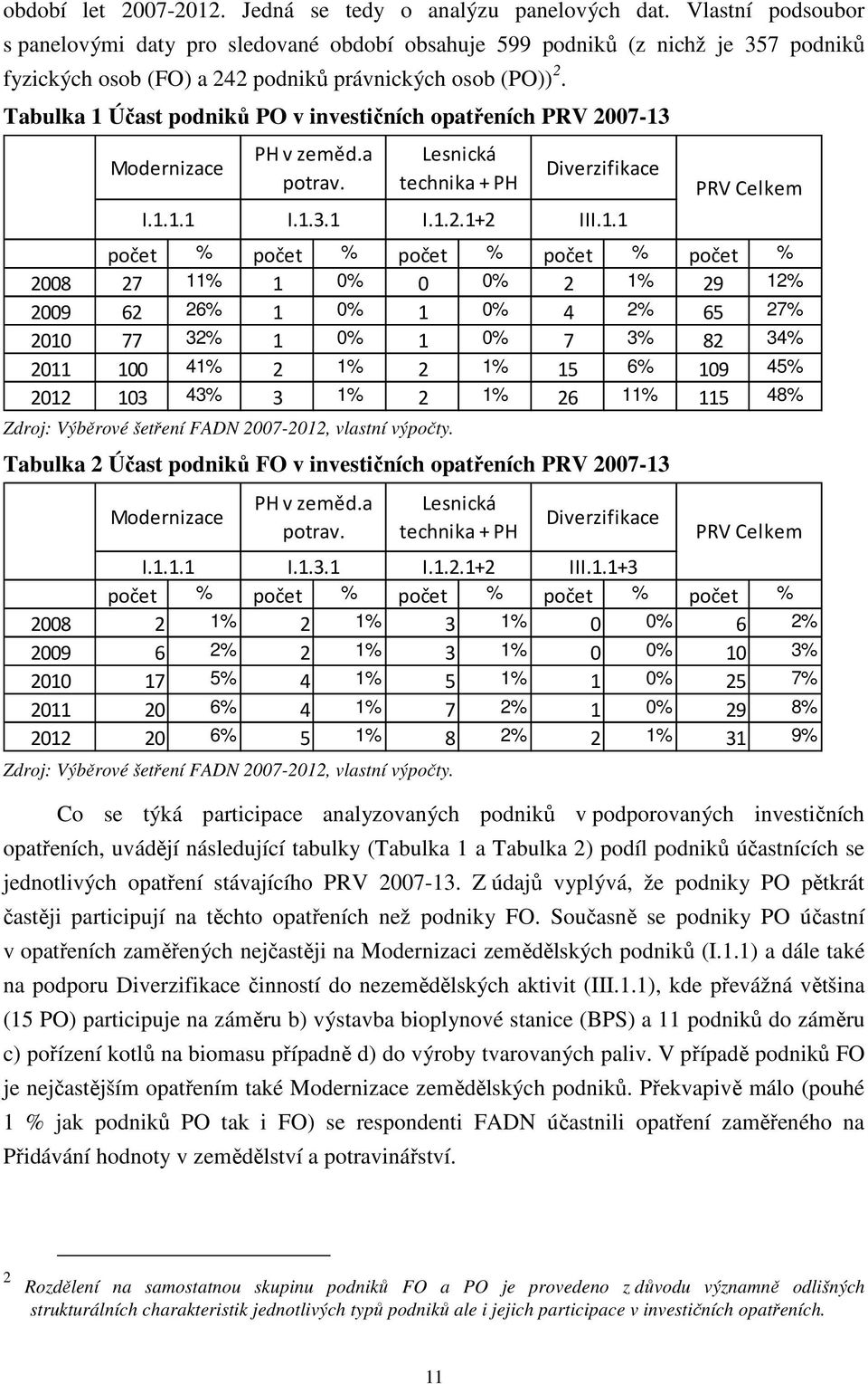 Tabulka 1 