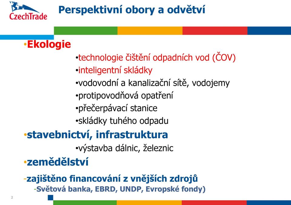 přečerpávací stanice skládky tuhého odpadu stavebnictví, infrastruktura zemědělství