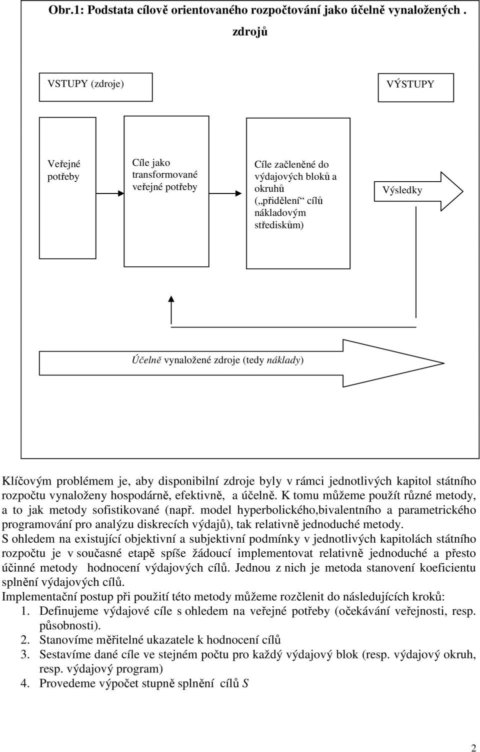 vynaloženy hospodárně, efektivně, a účelně K tomu můžeme použít různé metody, a to jak metody sofistikované (např model hyperbolického,bivalentního a parametrického programování pro analýzu