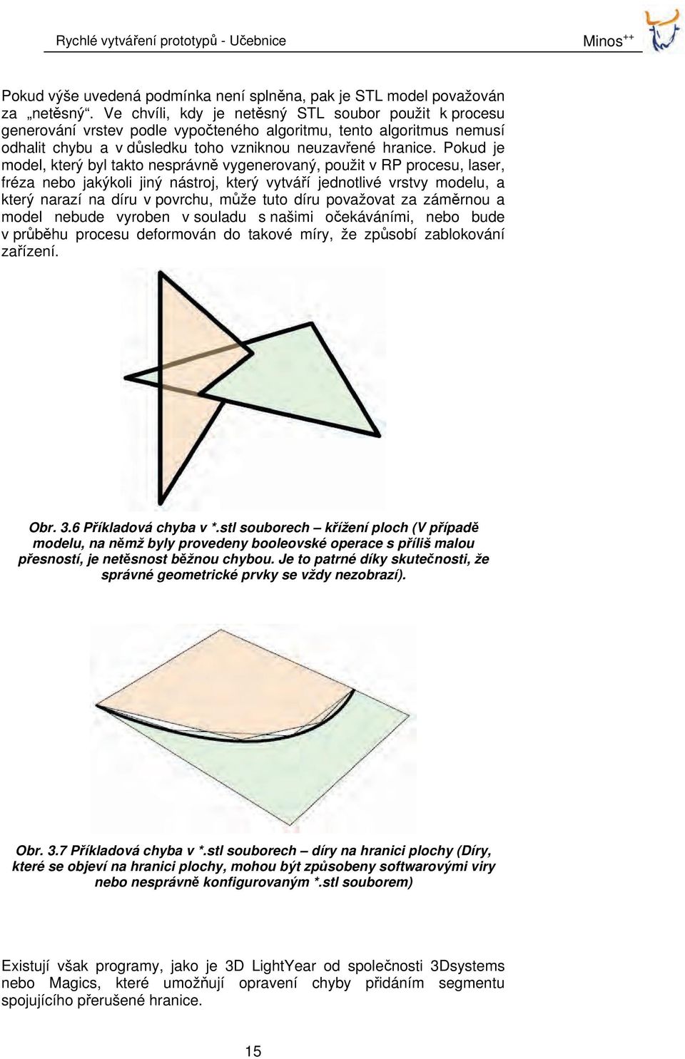 Pokud je model, který byl takto nesprávně vygenerovaný, použit v RP procesu, laser, fréza nebo jakýkoli jiný nástroj, který vytváří jednotlivé vrstvy modelu, a který narazí na díru v povrchu, může