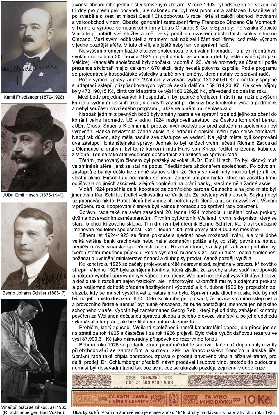 V roce 1919 si založil obchod lihovinami a velkoobchod vínem. Obdržel generální zastoupení firmy Francesco Cinzano Cia Vermouth v Turíně a výrobce šampaňského firmy Louis Girardot & Co. v Epernay.