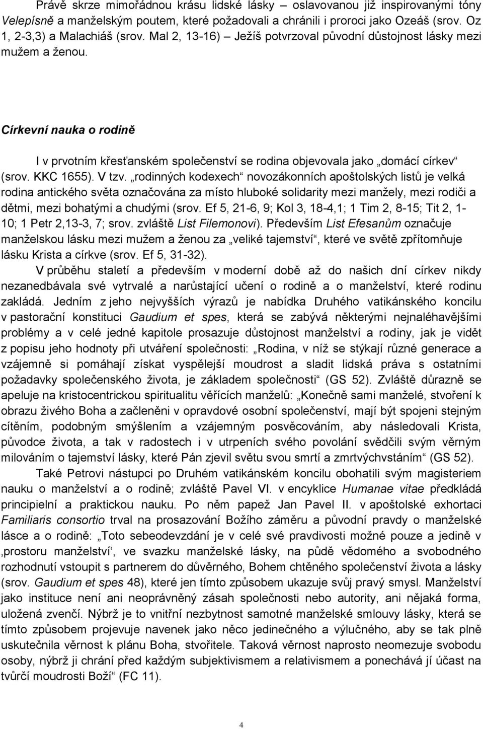 V tzv. rodinných kodexech novozákonních apoštolských listů je velká rodina antického světa označována za místo hluboké solidarity mezi manžely, mezi rodiči a dětmi, mezi bohatými a chudými (srov.