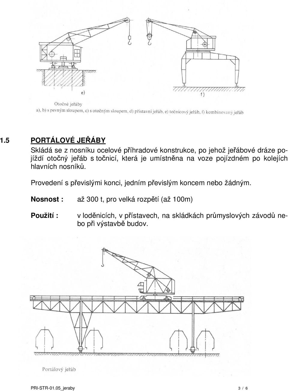 Provedení s převislými konci, jedním převislým koncem nebo žádným.