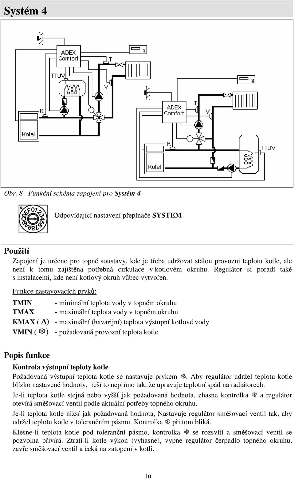 zajištěna potřebná cirkulace v kotlovém okruhu. Regulátor si poradí také s instalacemi, kde není kotlový okruh vůbec vytvořen.