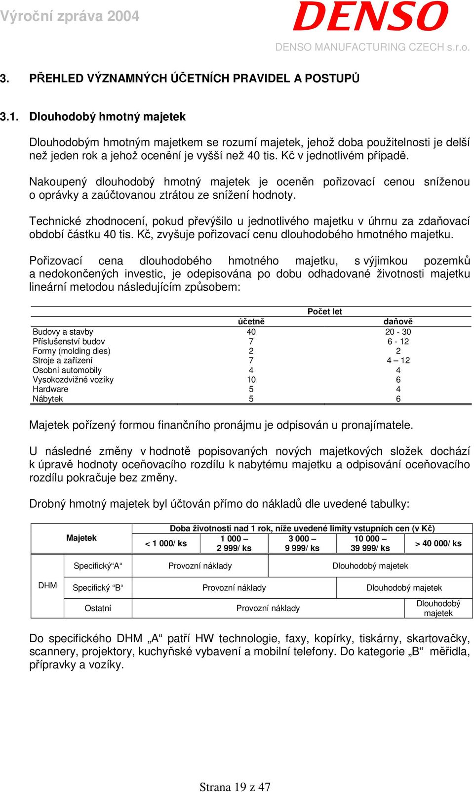 Nakoupený dlouhodobý hmotný majetek je oceněn pořizovací cenou sníženou o oprávky a zaúčtovanou ztrátou ze snížení hodnoty.