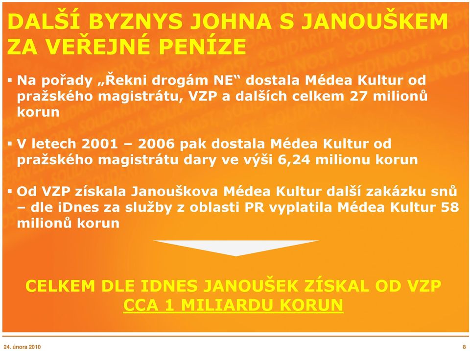 magistrátu dary ve výši 6,24 milionu korun Od VZP získala Janouškova Médea Kultur další zakázku snů dle idnes za