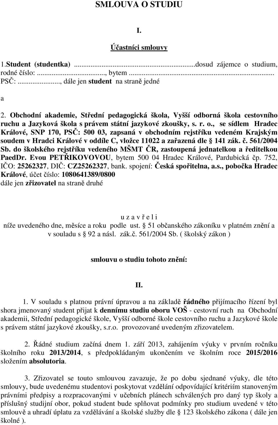 borná škola cestovního ruchu a Jazyková škola s právem státní jazykové zkoušky, s. r. o.