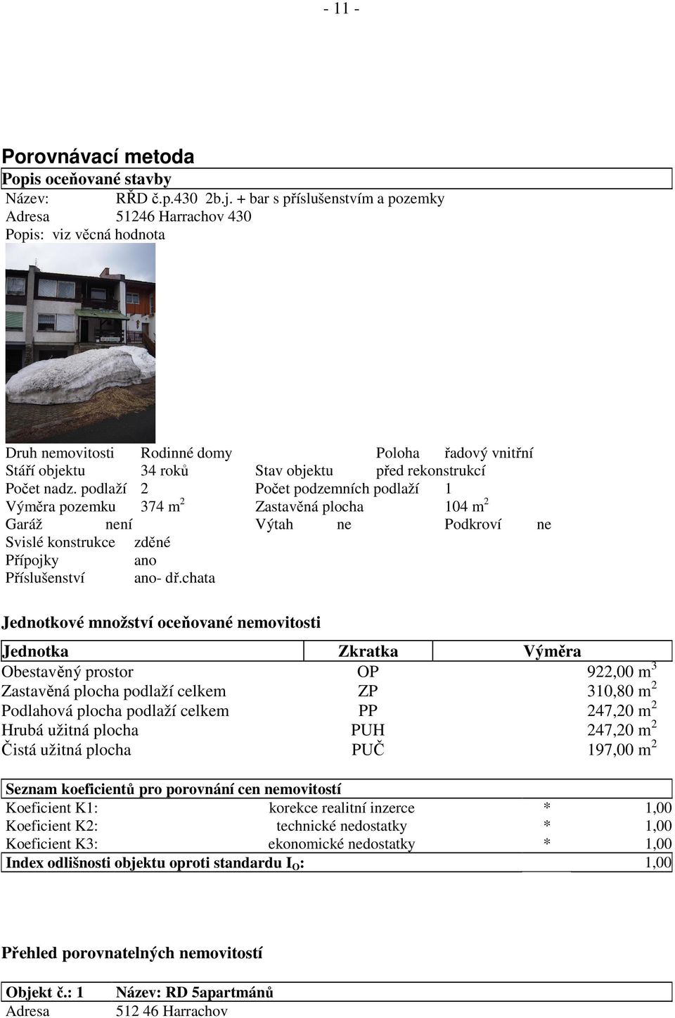 nadz. podlaží 2 Počet podzemních podlaží 1 Výměra pozemku 374 m 2 Zastavěná plocha 104 m 2 Garáž není Výtah ne Podkroví ne Svislé konstrukce zděné Přípojky ano Příslušenství ano- dř.