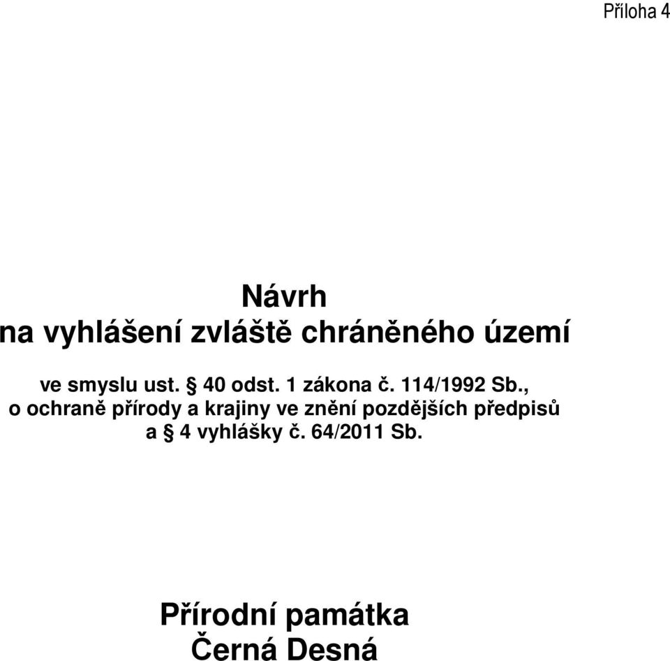 , o ochraně přírody a krajiny ve znění pozdějších