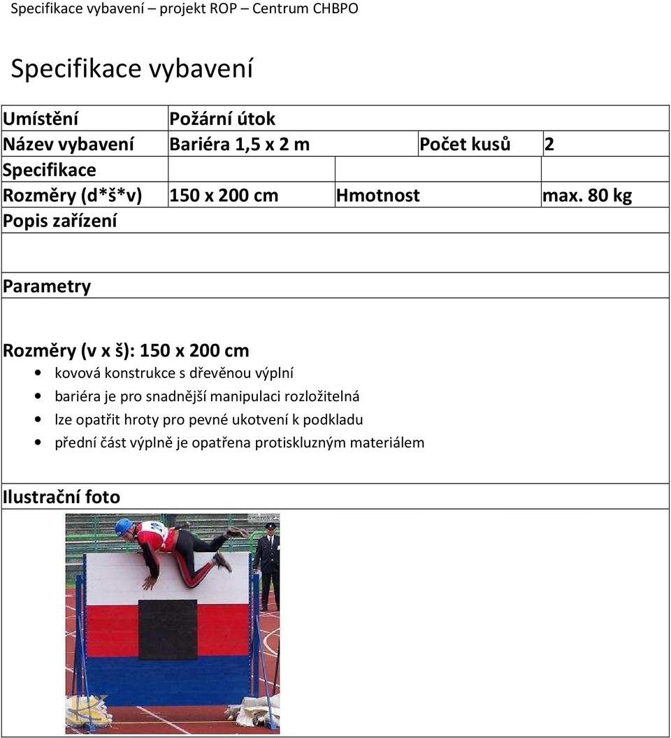 80 kg Rozměry (v x š): 150 x 200 cm kovová konstrukce s dřevěnou výplní