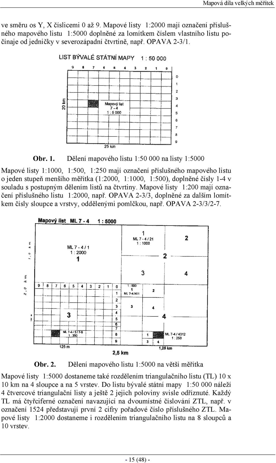 2000 mají označení příslušného mapového listu 1: