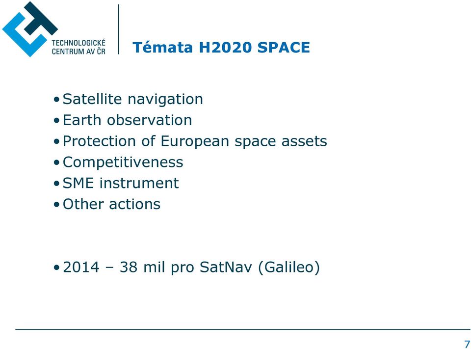 space assets Competitiveness SME instrument