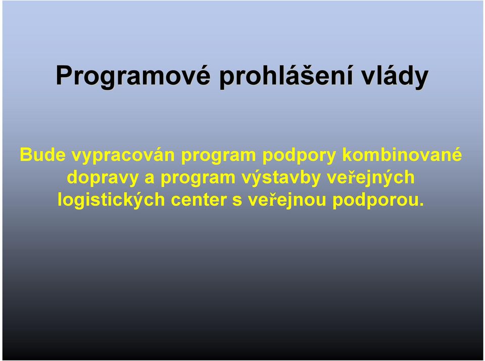 kombinované dopravy a program