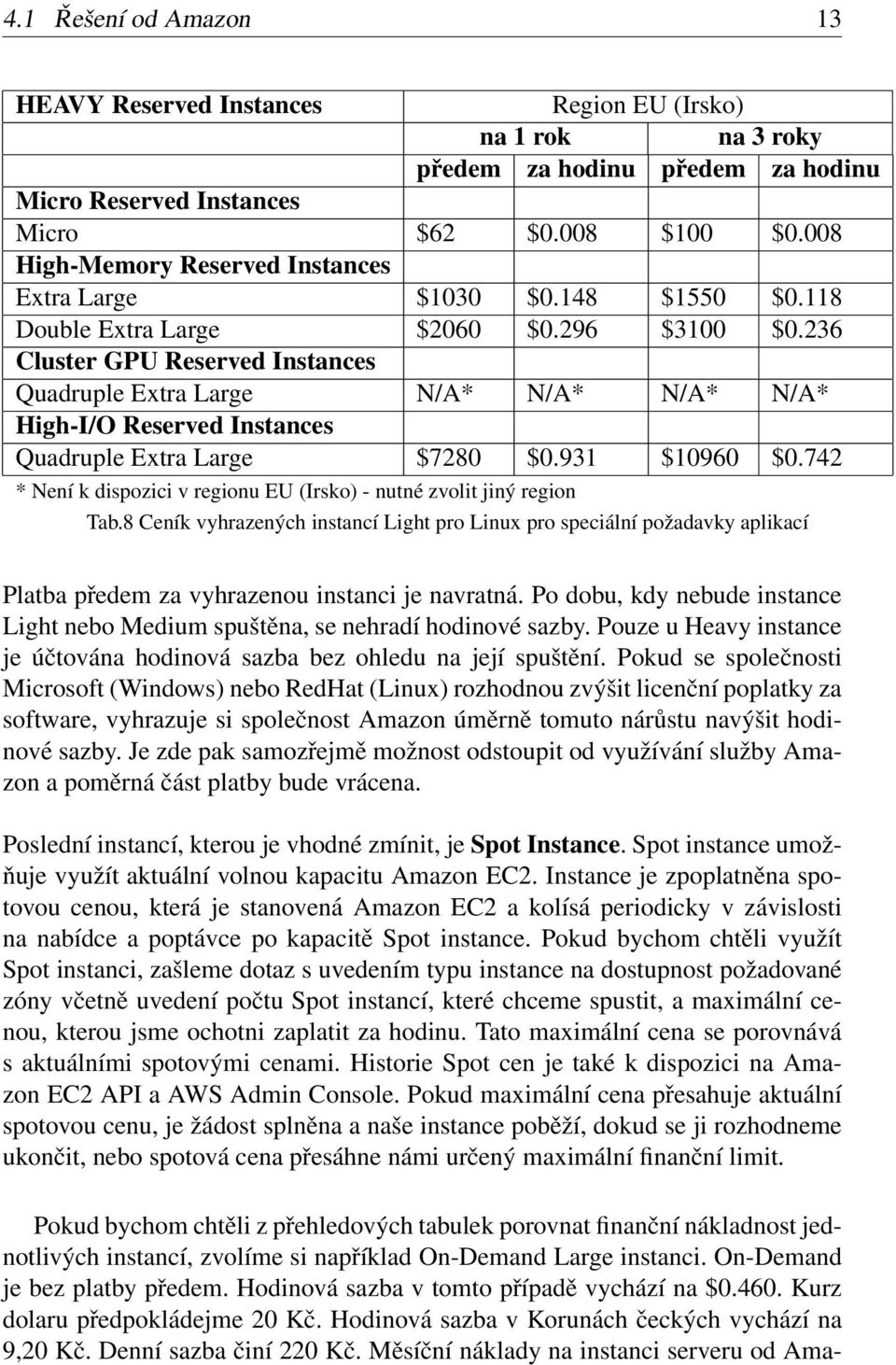 236 Cluster GPU Reserved Instances Quadruple Extra Large N/A* N/A* N/A* N/A* High-I/O Reserved Instances Quadruple Extra Large $7280 $0.931 $10960 $0.