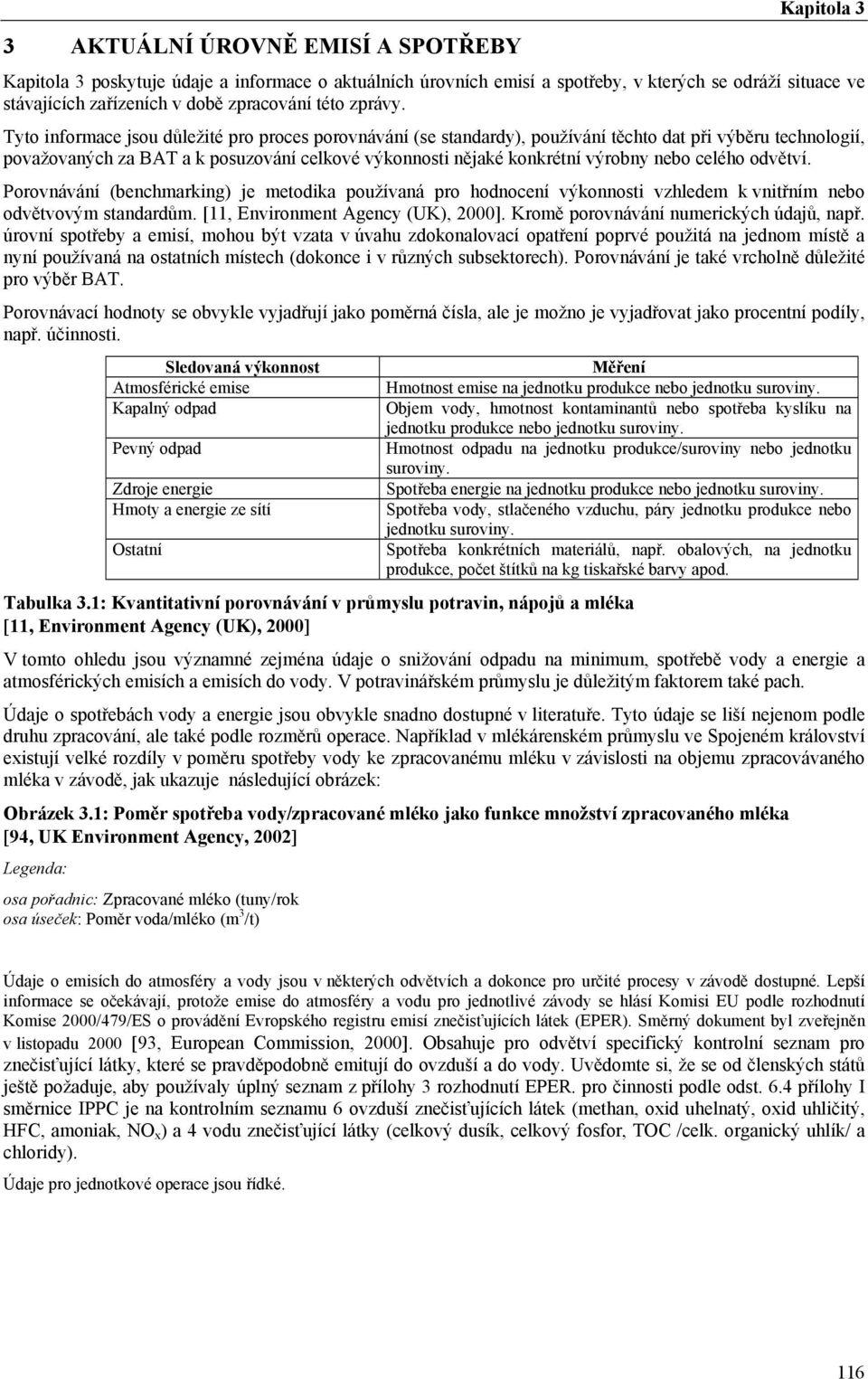 Tyto informace jsou důležité pro proces porovnávání (se standardy), používání těchto dat při výběru technologií, považovaných za BAT a k posuzování celkové výkonnosti nějaké konkrétní výrobny nebo