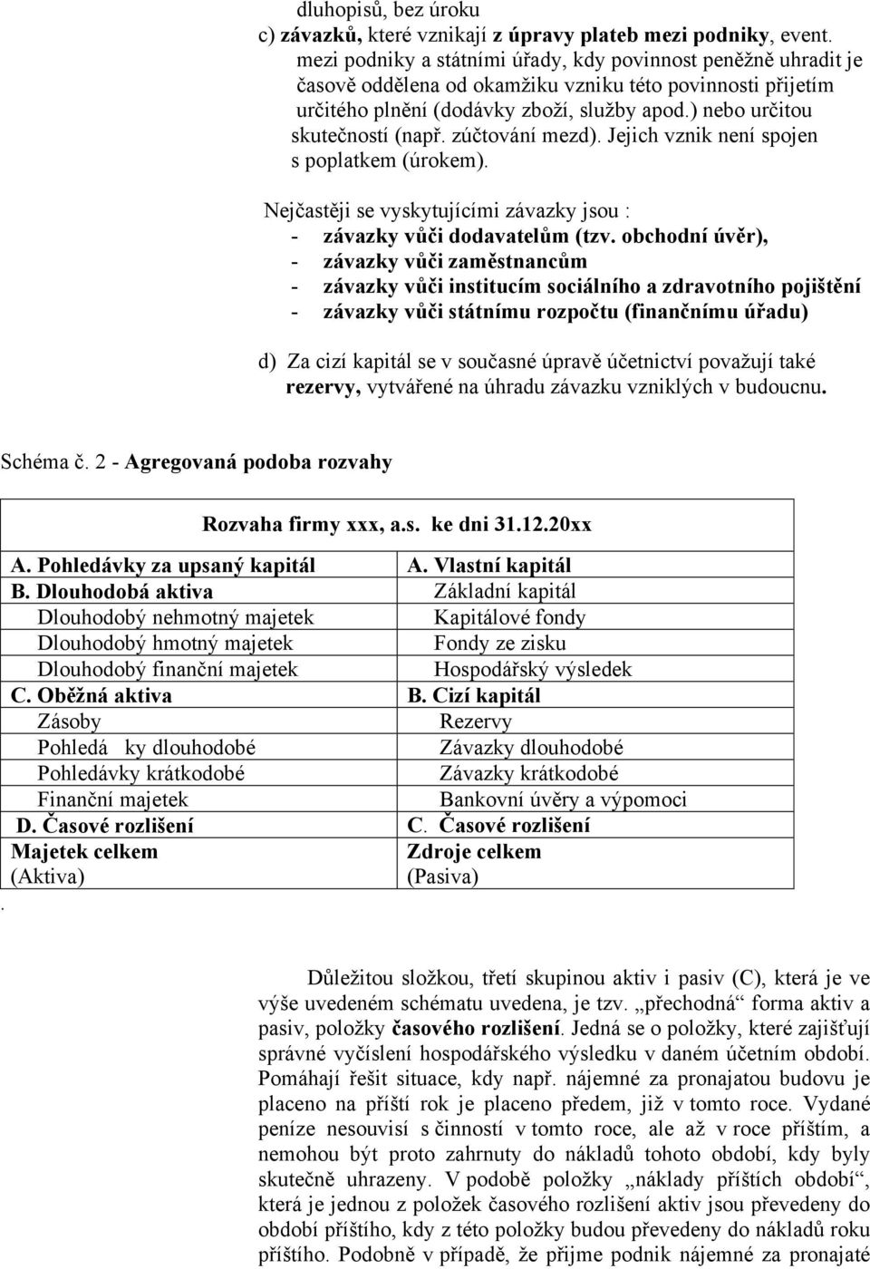 ) nebo určitou skutečností (např. zúčtování mezd). Jejich vznik není spojen s poplatkem (úrokem). Nejčastěji se vyskytujícími závazky jsou : - závazky vůči dodavatelům (tzv.