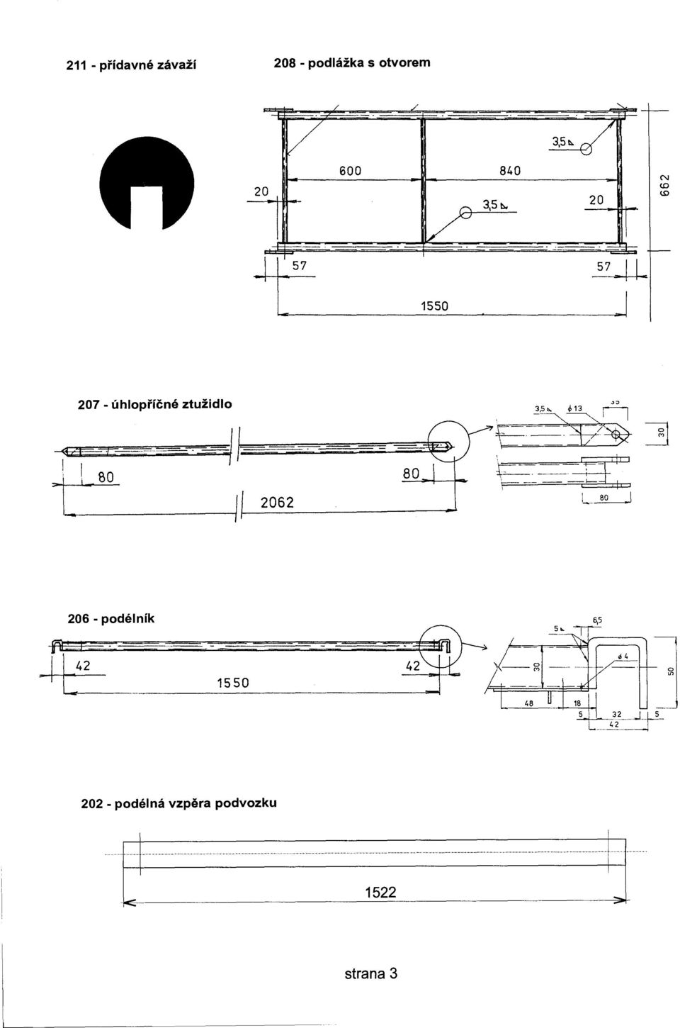 d m T 1550 207 - úhloprícné ztužidlo t: =-:f,.