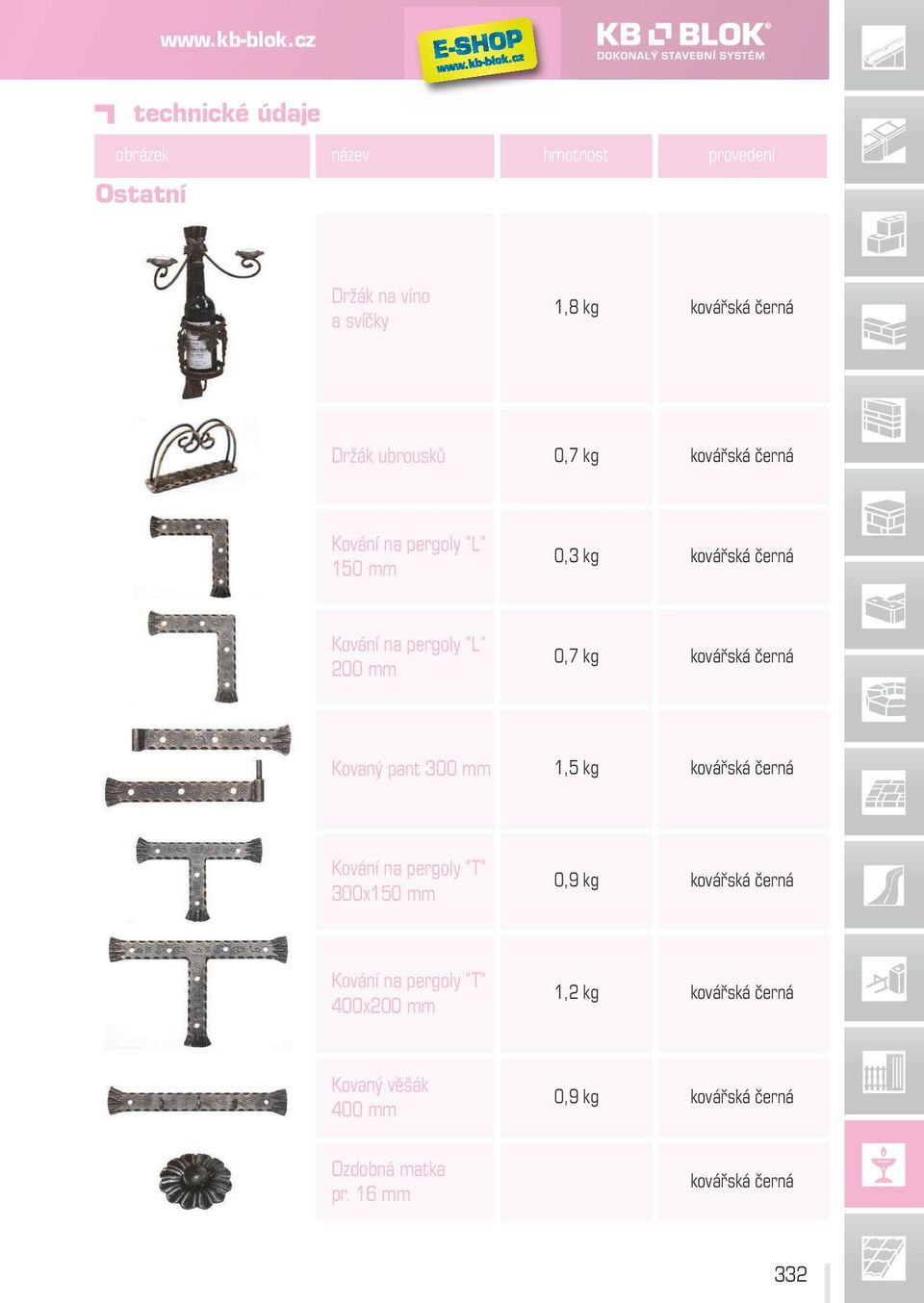 0,7 kg kovářská černá Kování na pergoly "L" 150 mm 0,3 kg kovářská černá Kování na pergoly "L" 200 mm 0,7 kg kovářská