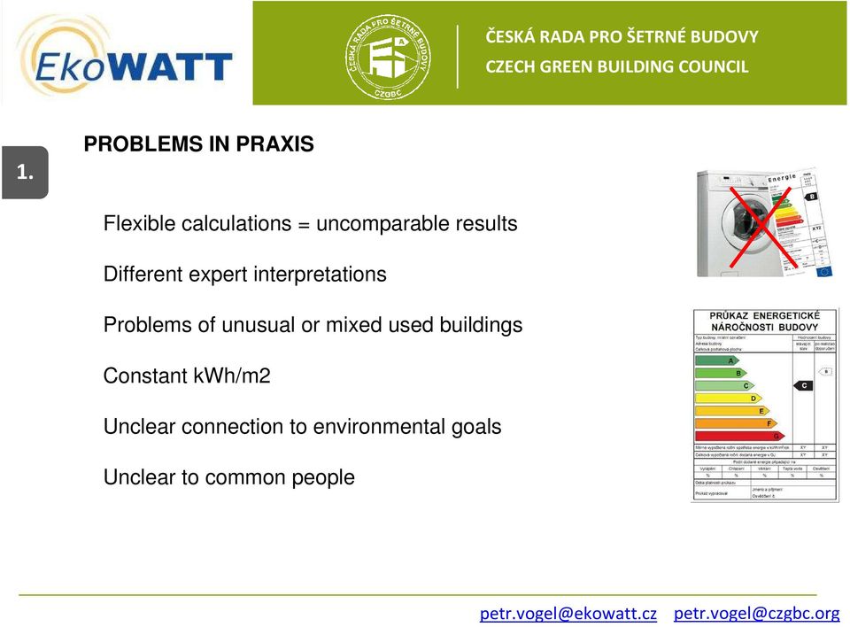 unusual or mixed used buildings Constant kwh/m2 Unclear