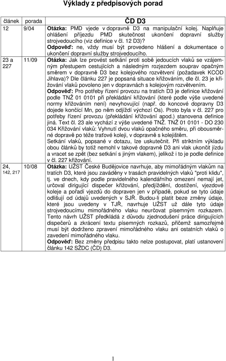 Odpověď: ne, vždy musí být provedeno hlášení a dokumentace o 23 a 227 24, 142, 217 ukončení dopravní služby strojvedoucího.