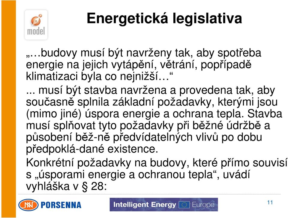 energie a ochrana tepla.