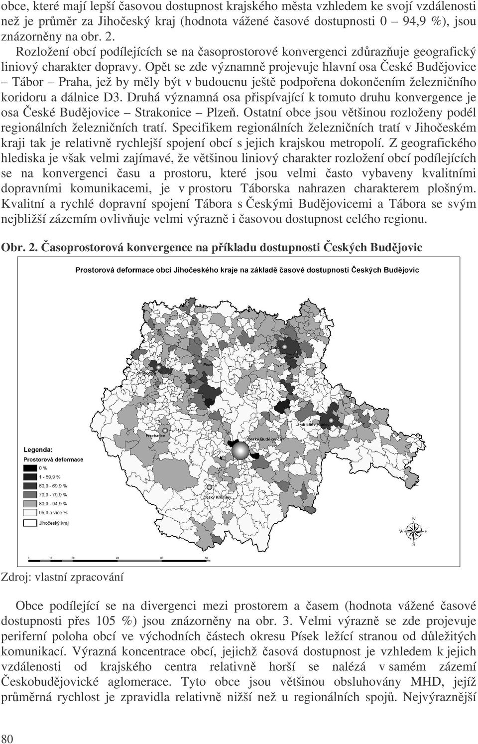 Opt se zde významn projevuje hlavní osa eské Budjovice Tábor Praha, jež by mly být v budoucnu ješt podpoena dokonením železniního koridoru a dálnice D3.