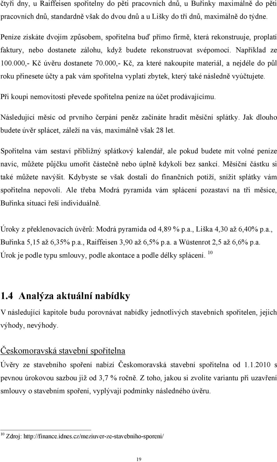 Analýza produktů k financování bydlení - PDF Free Download