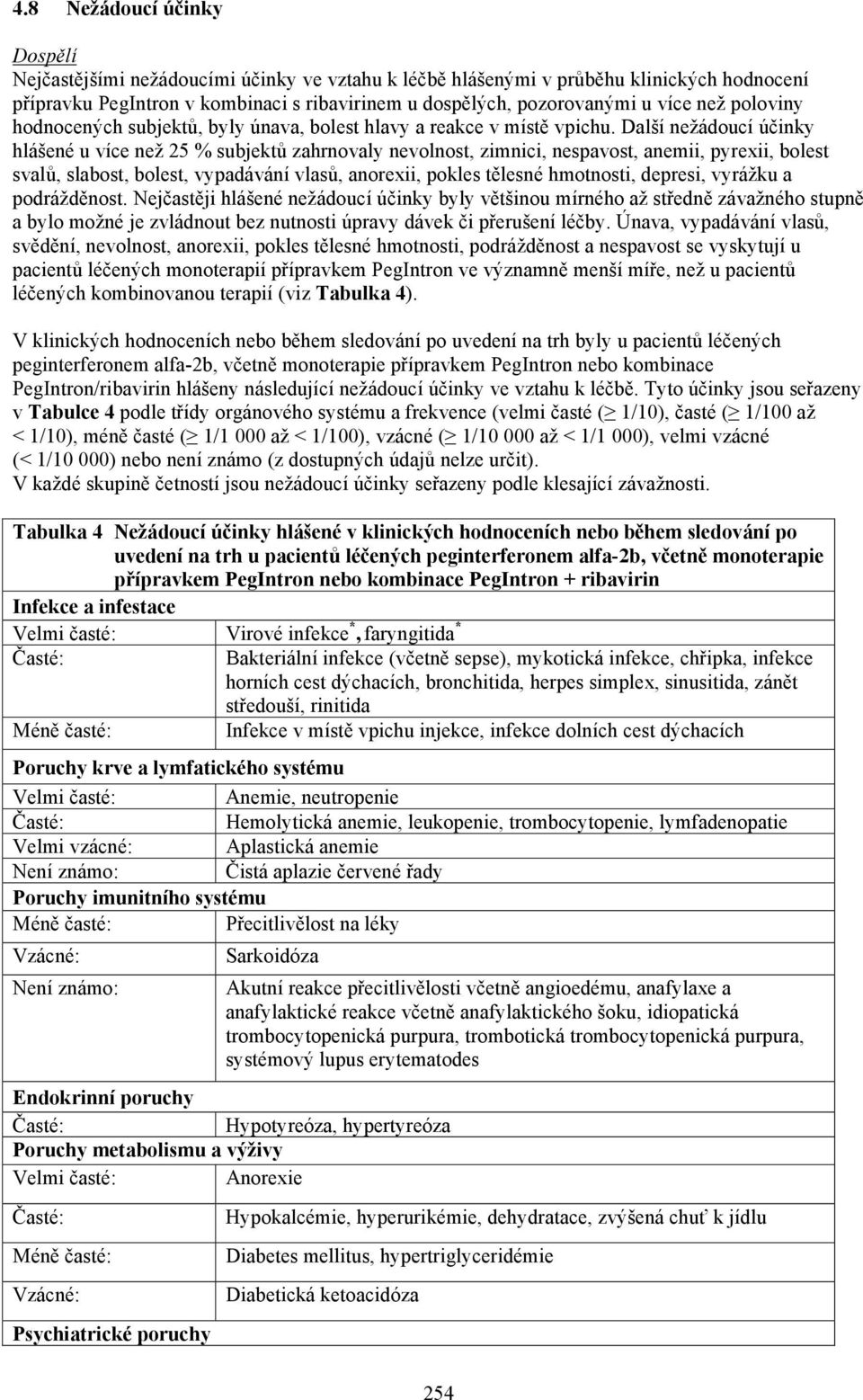 Další nežádoucí účinky hlášené u více než 25 % subjektů zahrnovaly nevolnost, zimnici, nespavost, anemii, pyrexii, bolest svalů, slabost, bolest, vypadávání vlasů, anorexii, pokles tělesné hmotnosti,