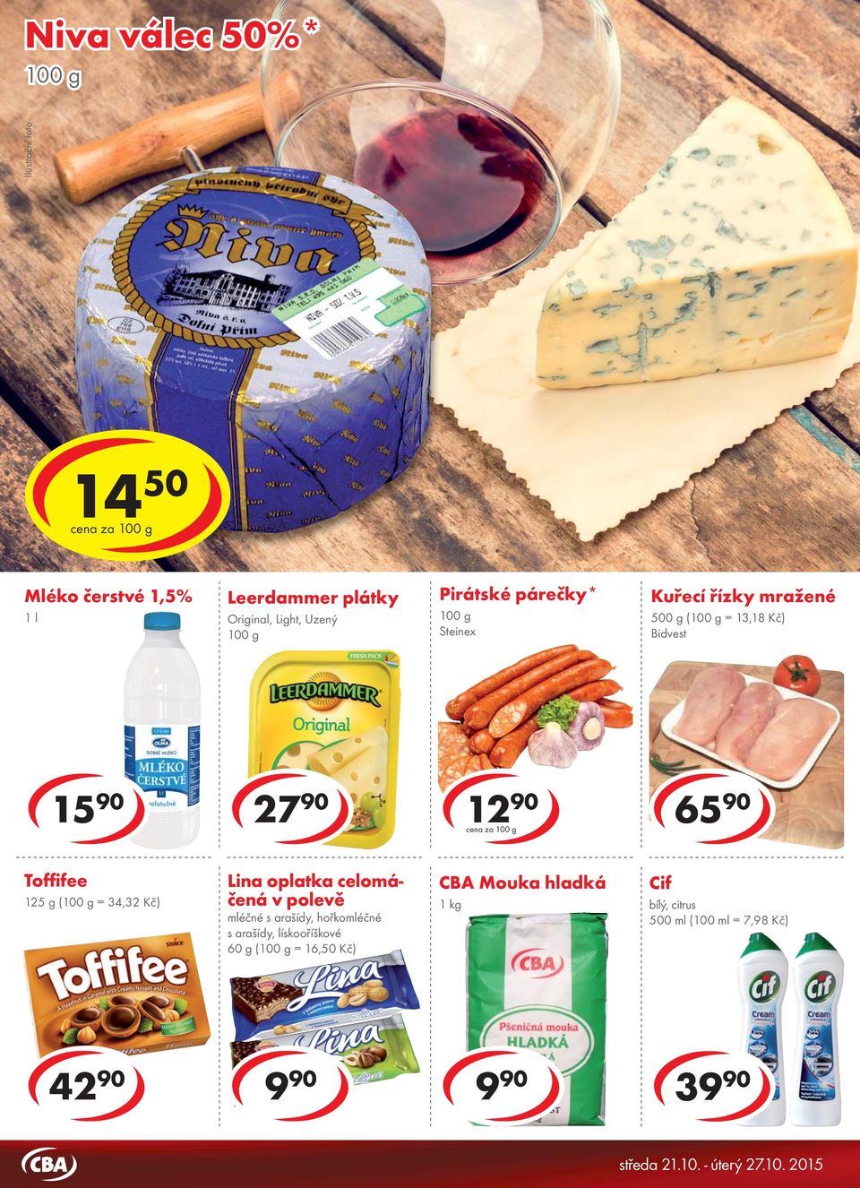 Toffifee 125 g ( = 34,32 Kč) Lina oplatka celomáčená v polevě mléčné s arašídy, hořkomléčné s