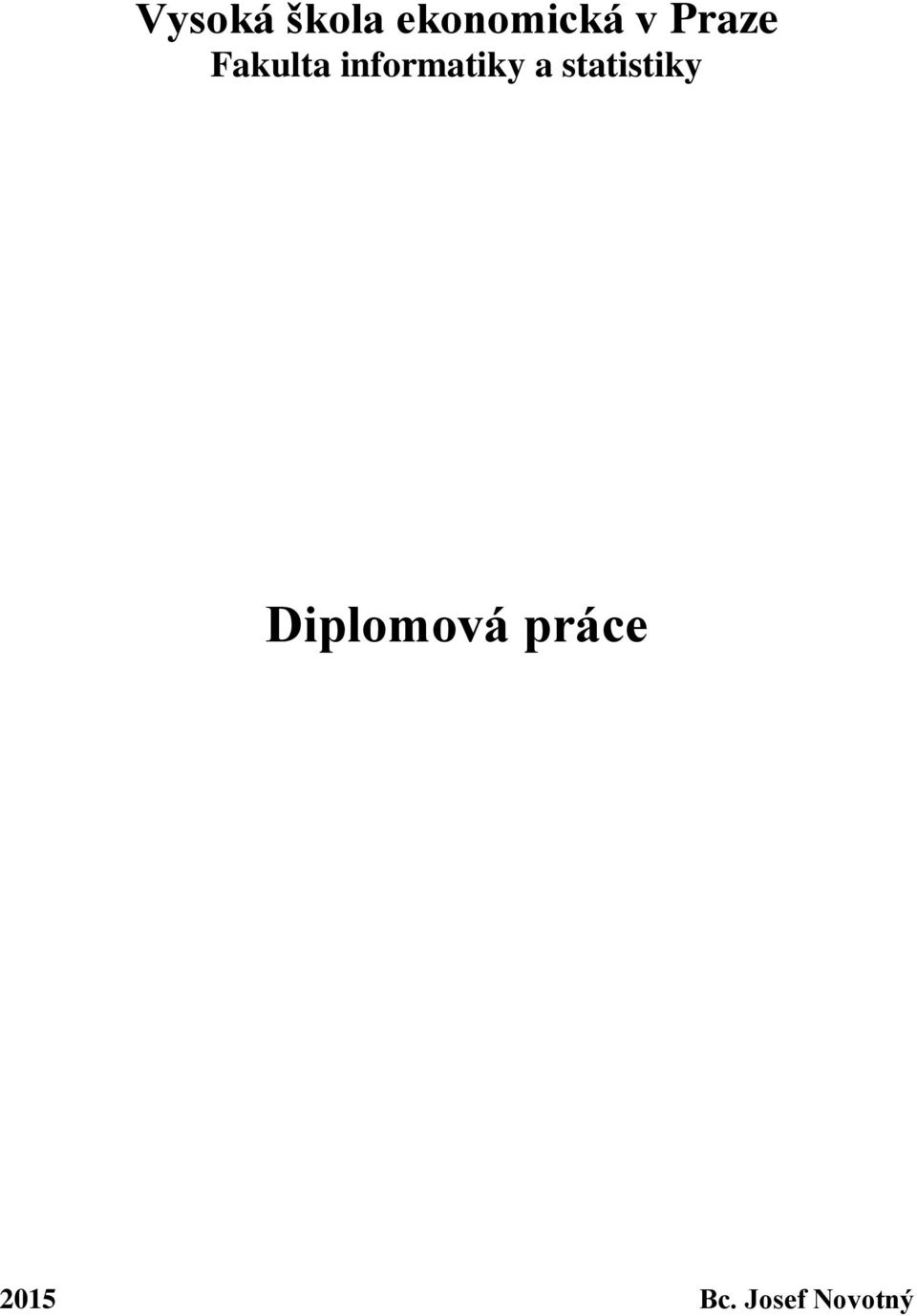 a statistiky Diplomová