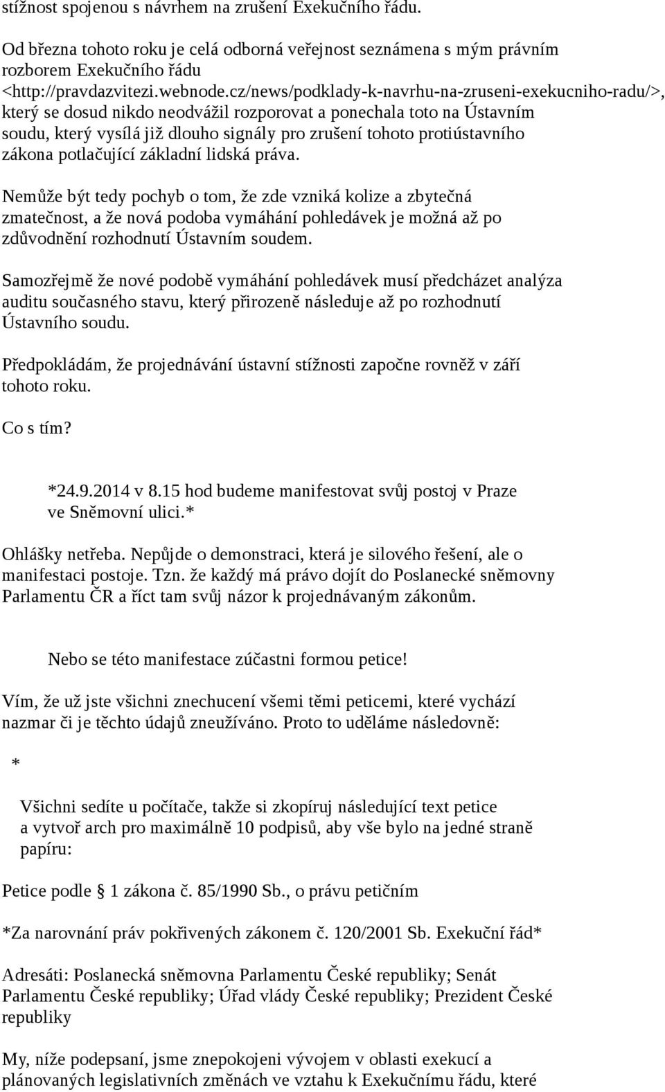 zákona potlačující základní lidská práva.