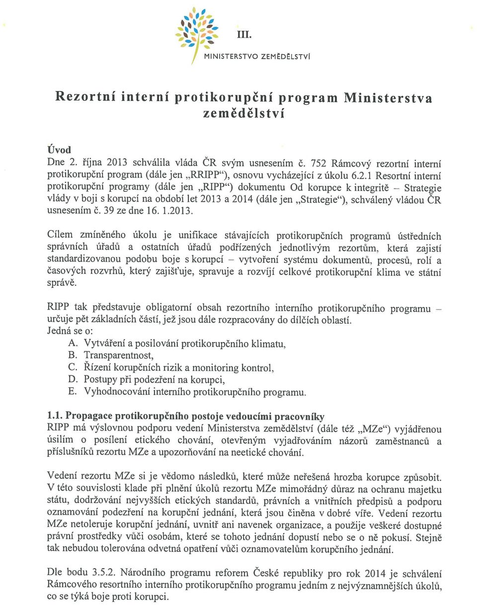 Strategie vlády V boji s korlıpcí na období let 2013 