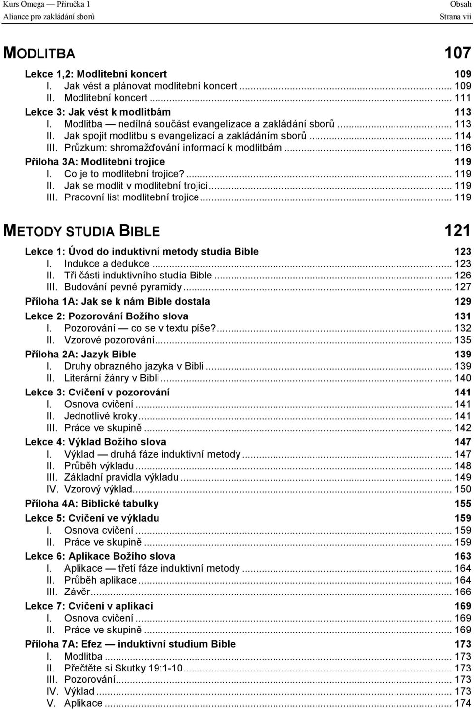 .. 116 Příloha 3A: Modlitební trojice 119 I. Co je to modlitební trojice?... 119 II. Jak se modlit v modlitební trojici... 119 III. Pracovní list modlitební trojice.