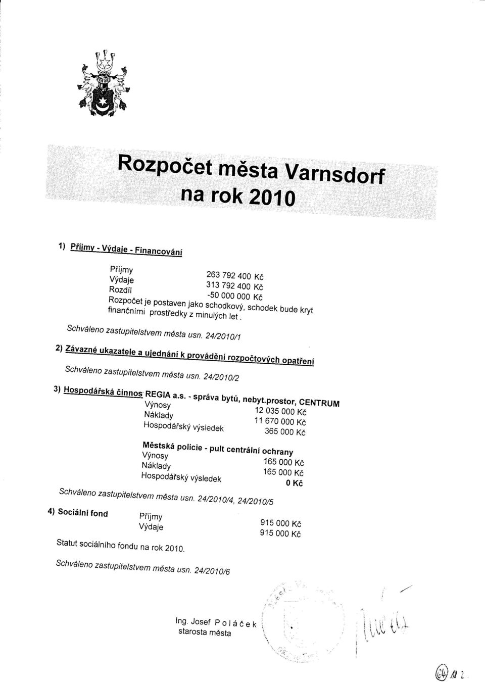 prostor, vynosy CENTRUM ruàtlaov 12035 ooo KÓ uospojarsri vyisredek " 3;3 S33 ff Méstské poficie _ pr ' ult centréfní Vfnosy ochrany Néklady 165000 KÒ Hospojarsr!