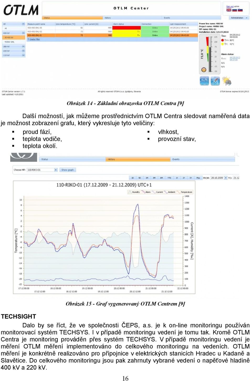 I v případě monitoringu vedení je tomu tak. Kromě OTLM Centra je monitoring prováděn přes systém TECHSYS.