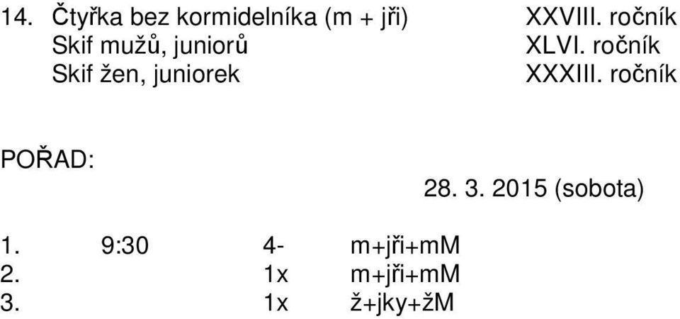 ročník Skif žen, juniorek XXXIII.