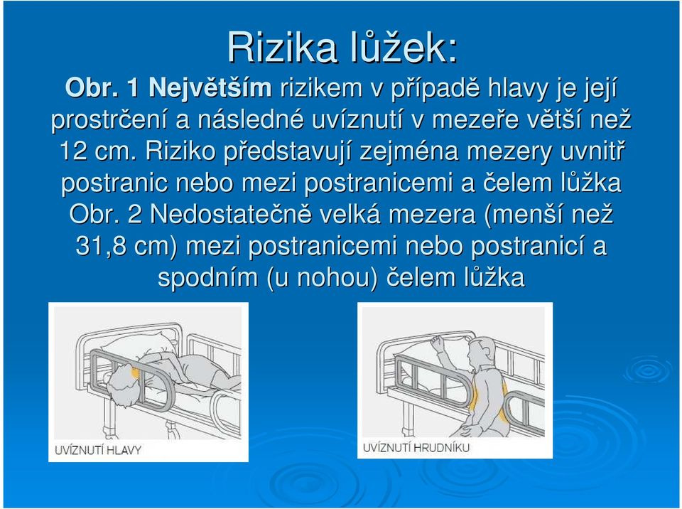 znutí v mezeře e většív než 12 cm.