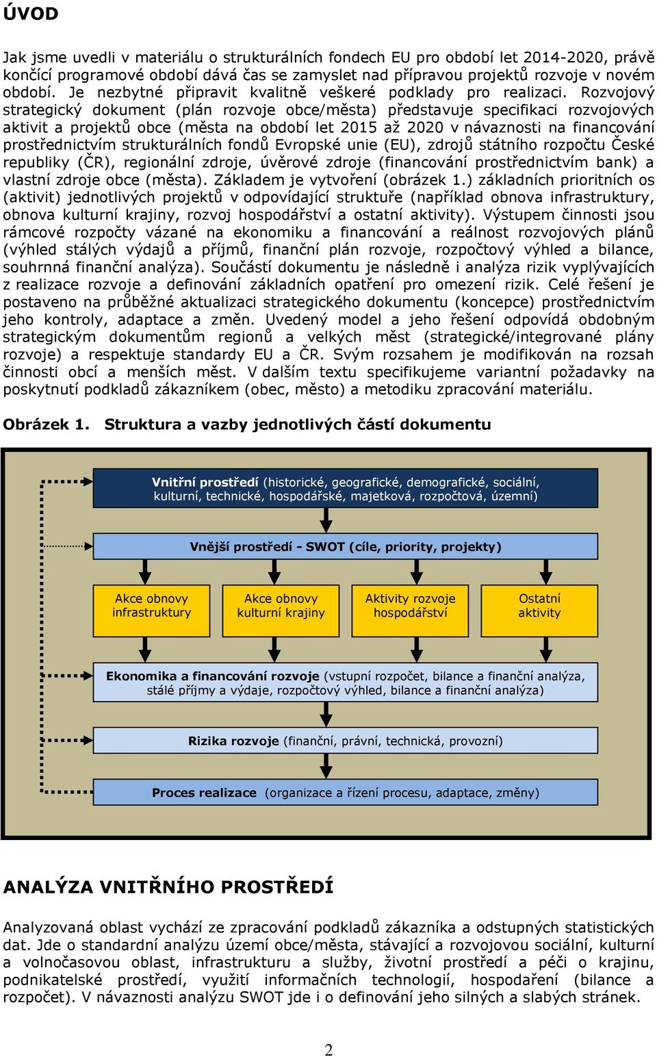 Rozvojový strategický dokument (plán rozvoje obce/města) představuje specifikaci rozvojových aktivit a projektů obce (města na období let 2015 až 2020 v návaznosti na financování prostřednictvím