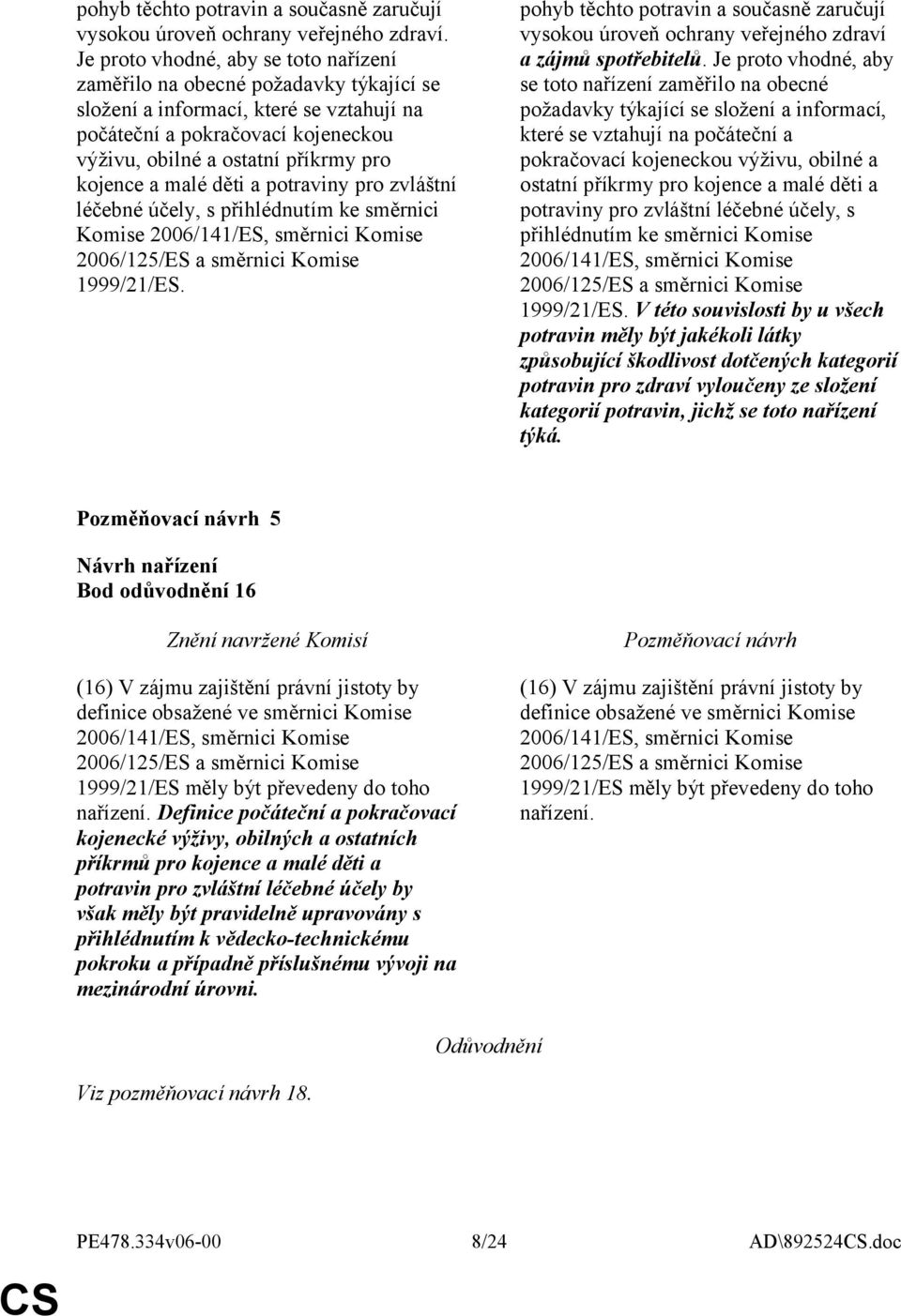 kojence a malé děti a potraviny pro zvláštní léčebné účely, s přihlédnutím ke směrnici Komise 2006/141/ES, směrnici Komise 2006/125/ES a směrnici Komise 1999/21/ES.