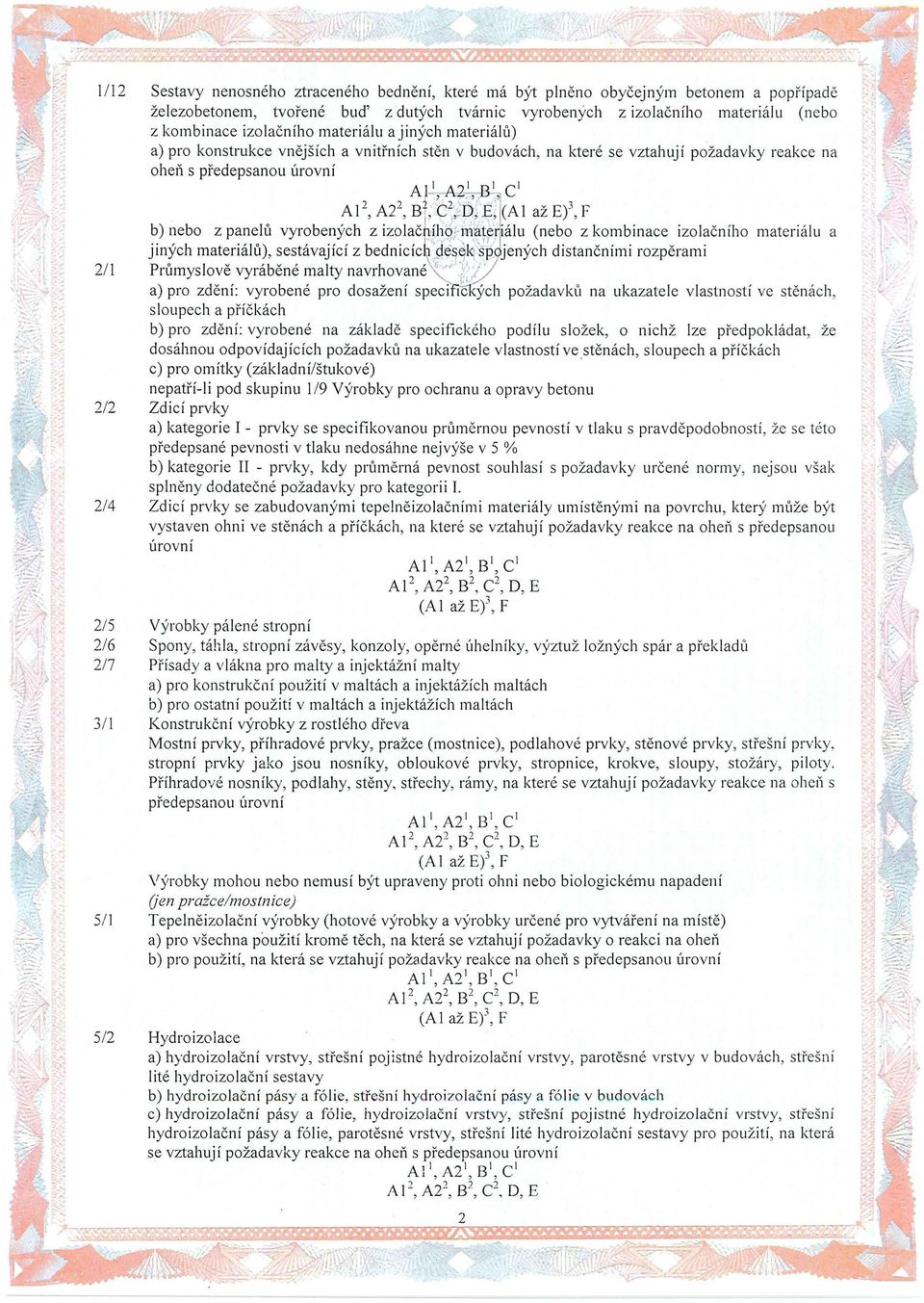 ._B 1 C 1 Al 2, A2 2, B ~, C 2,:b f El (Al až E)3, F b) nebo z panell'1 vyrobených z izolač. H;.~f 1n :~~~. "álu (nebo z kombinace izolačního materiálu a jiných materiálů), sestávající z bednicíc íl.