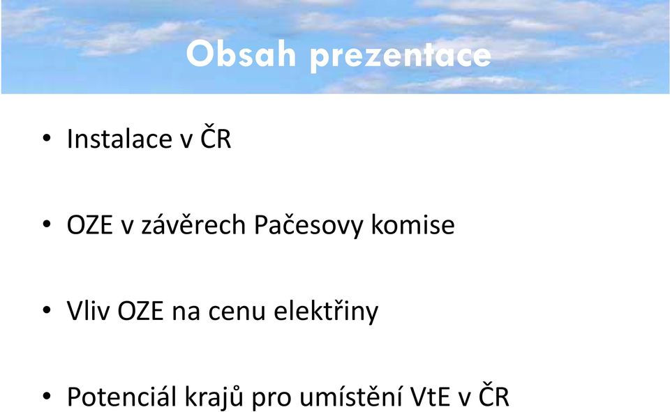 Vliv OZE na cenu elektřiny