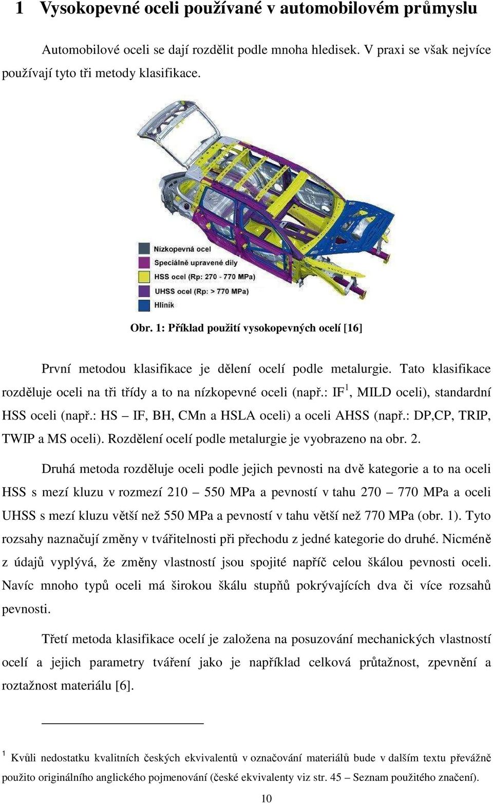 : IF 1, MILD oceli), standardní HSS oceli (např.: HS IF, BH, CMn a HSLA oceli) a oceli AHSS (např.: DP,CP, TRIP, TWIP a MS oceli). Rozdělení ocelí podle metalurgie je vyobrazeno na obr. 2.