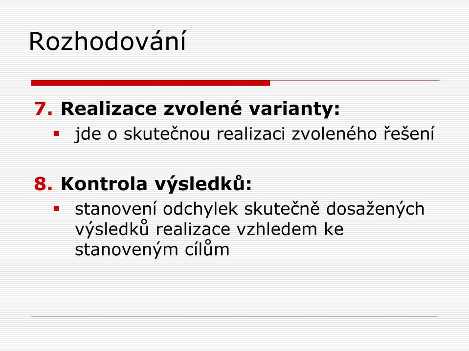 Kontrola výsledků: stanovení odchylek