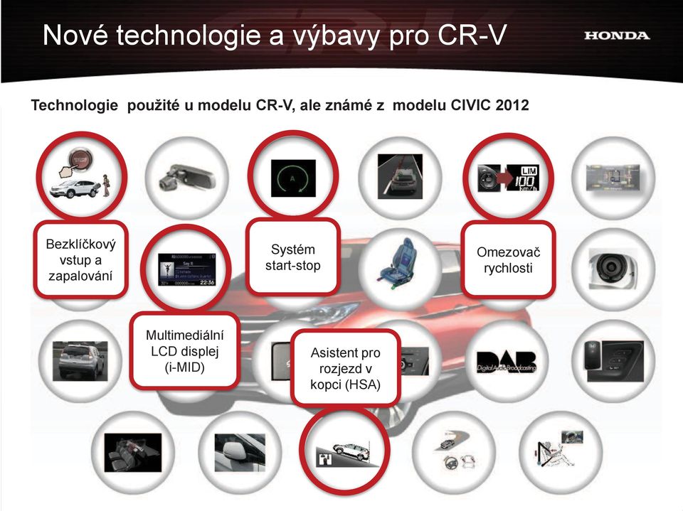 vstup a zapalování Systém start-stop Omezovač rychlosti