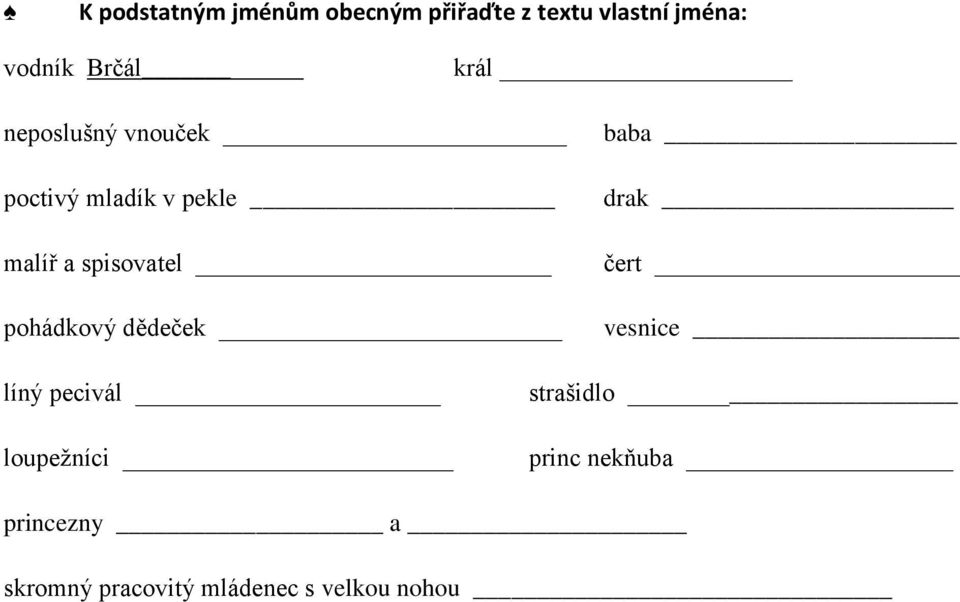 spisovatel pohádkový dědeček baba drak čert vesnice líný pecivál